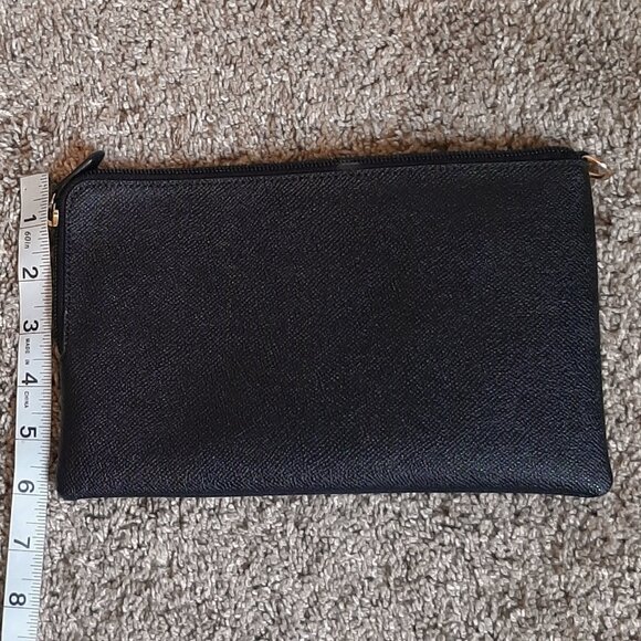Coach Story Patch Black Leather Large Pouch - Picture 4 of 4
